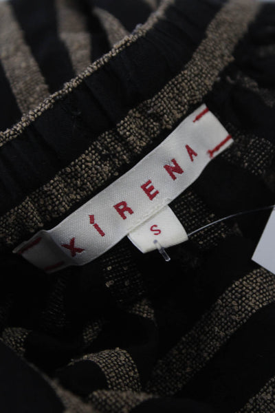 Xirena Women Black Striped Cotton Jogger Pants Drawstring Size S