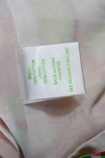 Lily Pulitzer Womens Floral Off Shoulder Cotton Sundress Multicolor Size 4