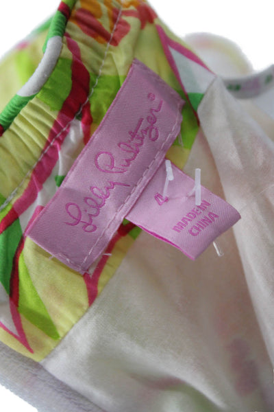 Lily Pulitzer Womens Floral Off Shoulder Cotton Sundress Multicolor Size 4