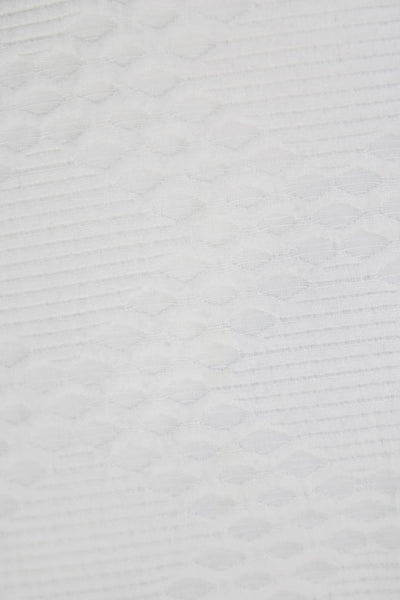 Trina Turk Women Shift Dress White V-Neck Short Sleeve Geometric Size 8