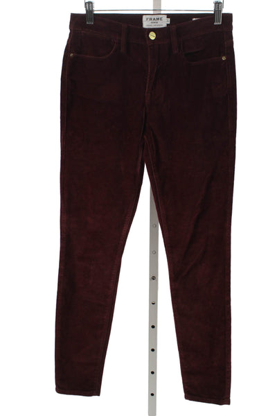 Frame Denim Womens Skinny Red Cotton Jeans Size 26