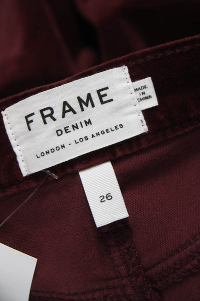 Frame Denim Womens Skinny Red Cotton Jeans Size 26