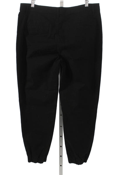 L'Agence Womens Jogger Pants Black Cotton Zip Size 30