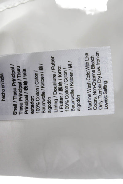 J Crew Womens Trapeze Swing Dress White High Neck Sleeveless Cotton Size 2XS