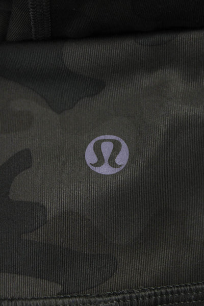 Lululemon Womens Capri Leggings Camouflage Green Nylon Size 4