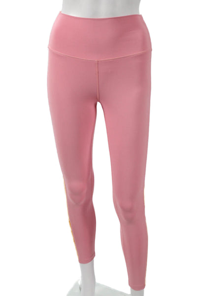 Splits59 Womens Ankle Leggings Pink Polyester Solid Pull On Size XS