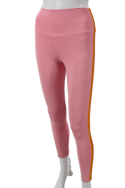 Splits59 Womens Ankle Leggings Pink Polyester Solid Pull On Size XS