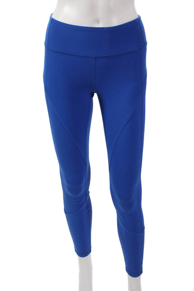 Lululemon Women Ankle Leggings Blue Nylon Solid Size 4