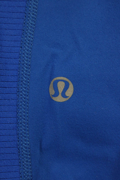 Lululemon Women Ankle Leggings Blue Nylon Solid Size 4