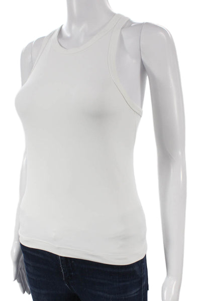 Lululemon Womens White Basic Sleeveless Nylon Tank Round Neck Size S