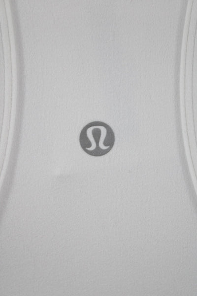 Lululemon Womens White Basic Sleeveless Nylon Tank Round Neck Size S