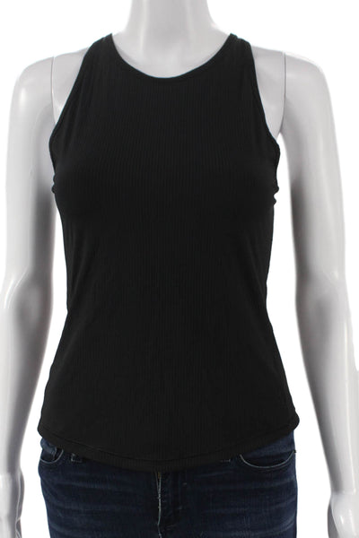 Lululemon Women High Neck Sleeveless Basic Tank Black Nylon Pullover Size S