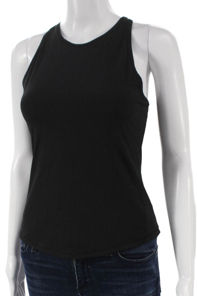 Lululemon Women High Neck Sleeveless Basic Tank Black Nylon Pullover Size S