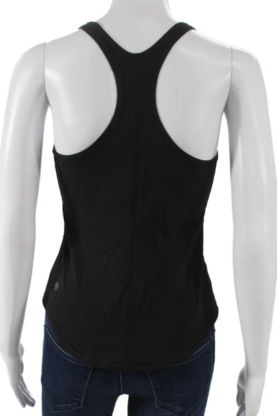Lululemon Women High Neck Sleeveless Basic Tank Black Nylon Pullover Size S
