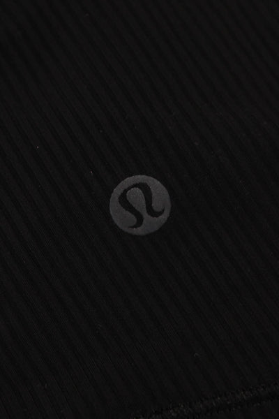 Lululemon Women High Neck Sleeveless Basic Tank Black Nylon Pullover Size S