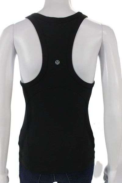 Lululemon Women Basic Sleeveless Tank Black Nylon Round Neck Size S