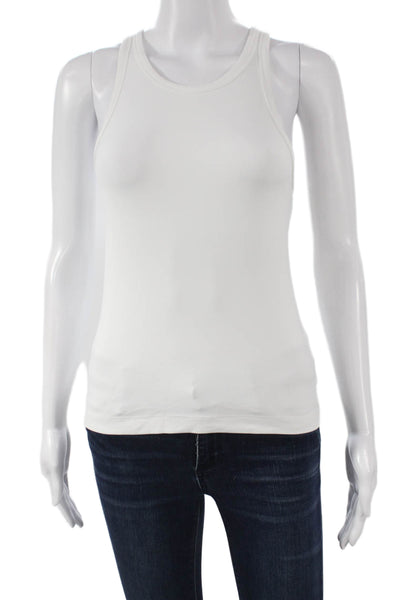 Lululemon Womens Basic Tank White Nylon Sleeveless Round Neck Summer Size S