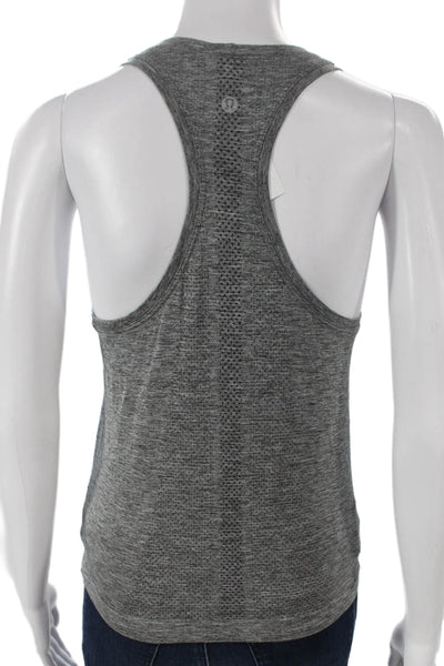 Lululemon Women Gray Scoop Neck Sleeveless Basic Tank Nylon Pullover Size S