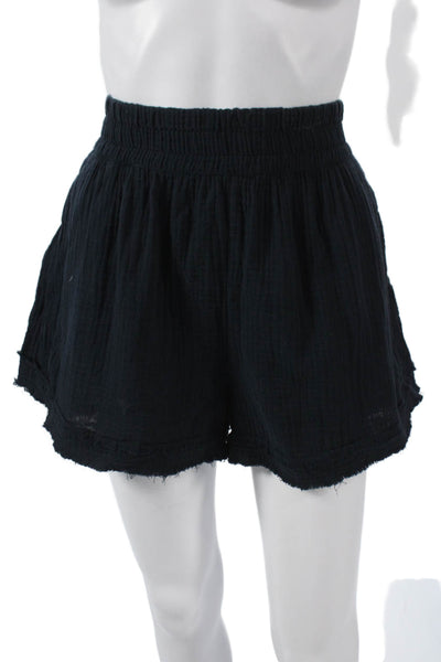 Sundays Womens Black Cotton Pull On Shorts Size M