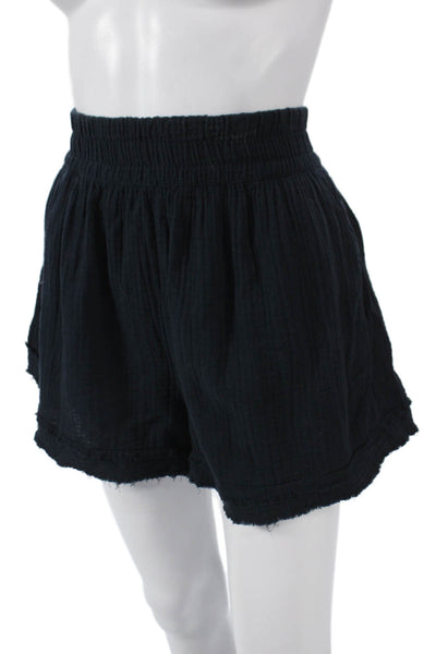 Sundays Womens Black Cotton Pull On Shorts Size M