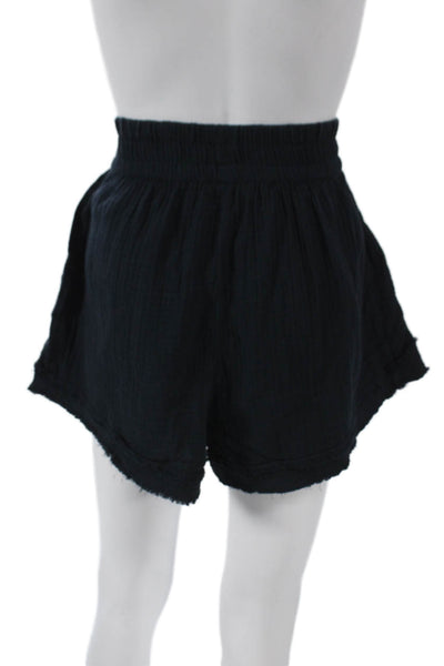 Sundays Womens Black Cotton Pull On Shorts Size M