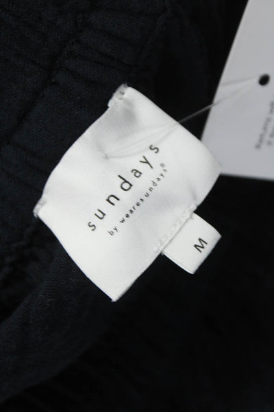 Sundays Womens Black Cotton Pull On Shorts Size M