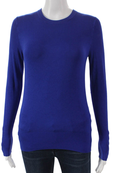 Zara Womens Blue Long Sleeve Pullover Sweater Crew Neck Polyester Size S