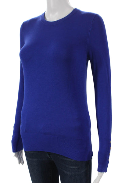 Zara Womens Blue Long Sleeve Pullover Sweater Crew Neck Polyester Size S