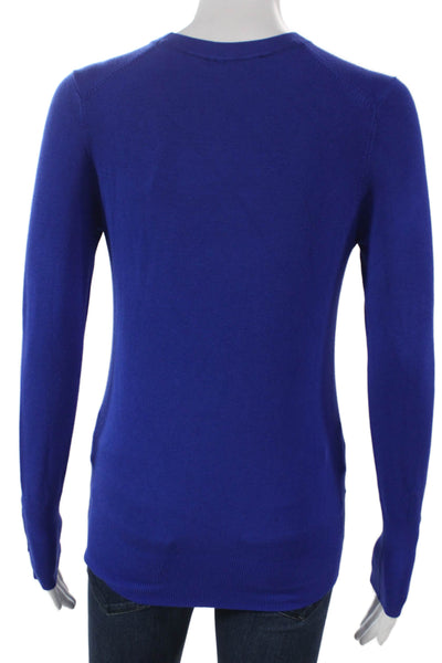 Zara Womens Blue Long Sleeve Pullover Sweater Crew Neck Polyester Size S