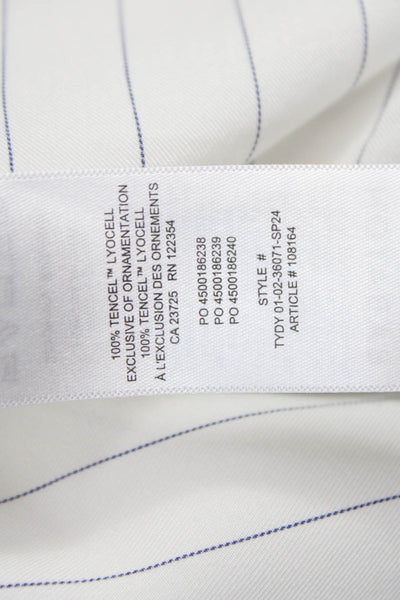 Babaton Womens White Tencel Collared Button Up Basic Top Long Sleeve Size XS