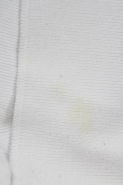 Zara Womens Cropped T-Shirt White Crew Neck Short Sleeve Polyester Size S