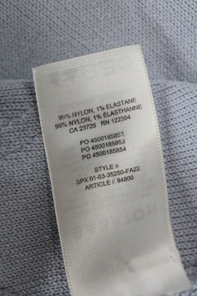 Babaton Women Cropped Tank Square Neck Blue Sleeveless Nylon Size M