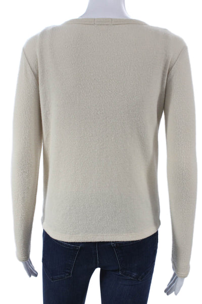 Donni Womens Cardigan Set Beige Button Long Sleeve Round Neck Size XS