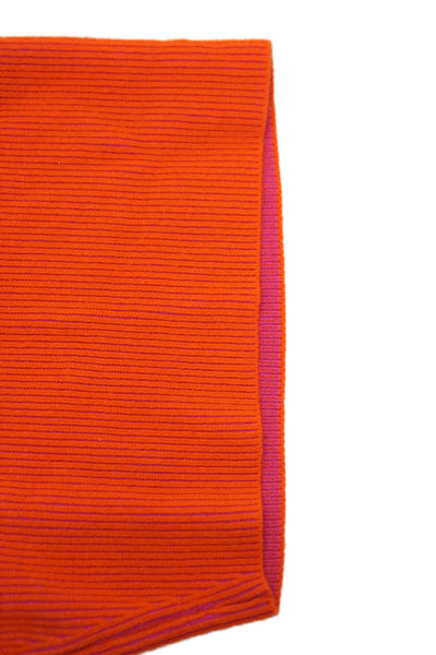 Jacquemus Womens Hot Pants Orange Striped Viscose Pull On Size 34
