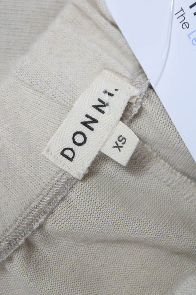 Donni Womens Beige Rayon Pull On Jogger Pants Size XS