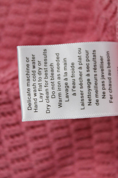 Callahan Women Pink V-Neck Short Sleeve Bodycon Dress Acrylic Size XS