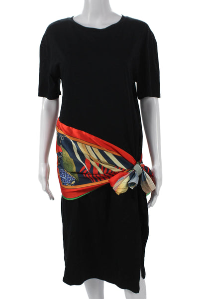 Zara Collection By Basic Women T-Shirt Dress Black Short Sleeve Size S