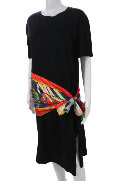 Zara Collection By Basic Women T-Shirt Dress Black Short Sleeve Size S