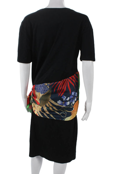 Zara Collection By Basic Women T-Shirt Dress Black Short Sleeve Size S