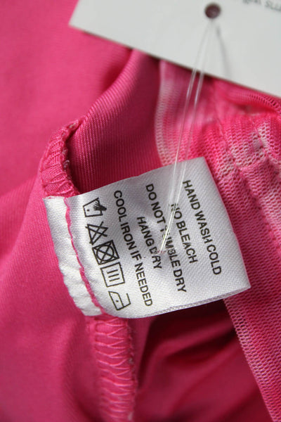 Superdown Women Bodycon Strapless Pink Dress Knee Length Size M