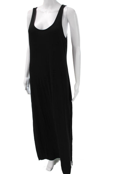 Z Supply Women Maxi Dress Black Scoop Neck Sleeveless Rayon Size M