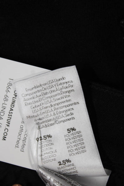 Mother Womens Flared Jeans Black High Rise Cotton Size 27