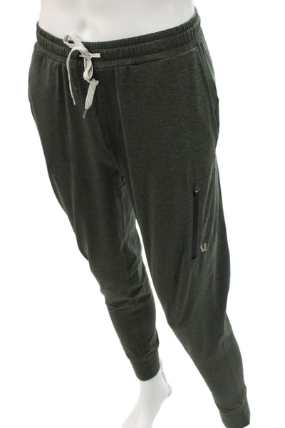 Vuori Mens Jogger Pants Green Drawstring Polyester Size S
