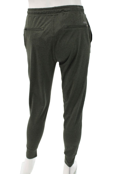 Vuori Mens Jogger Pants Green Drawstring Polyester Size S