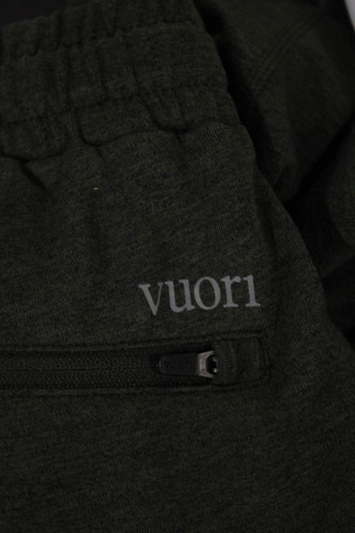 Vuori Mens Jogger Pants Green Drawstring Polyester Size S