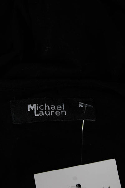 Michael Lauren Women Tank Dress Black Rayon Sleeveless Round Neck Size M