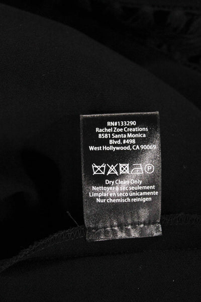 Rachel Zoe Women A-Line Sleeveless Black Round Neck Short Dress Size 8