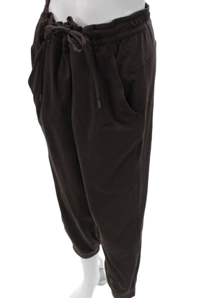 Lululemon Women Brown Nylon Jogger Pants Drawstring Size M