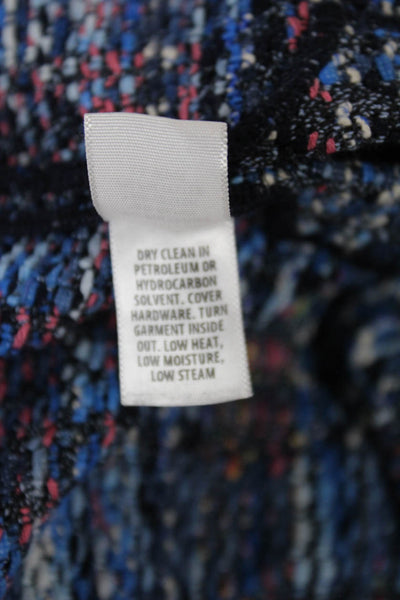 St. John Women Multicolor Tweed Checked Basic Jacket Size 8