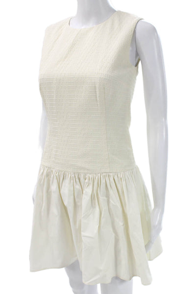 RED Valentino Womens A-Line Ivory Cotton Sleeveless Dress Size 38